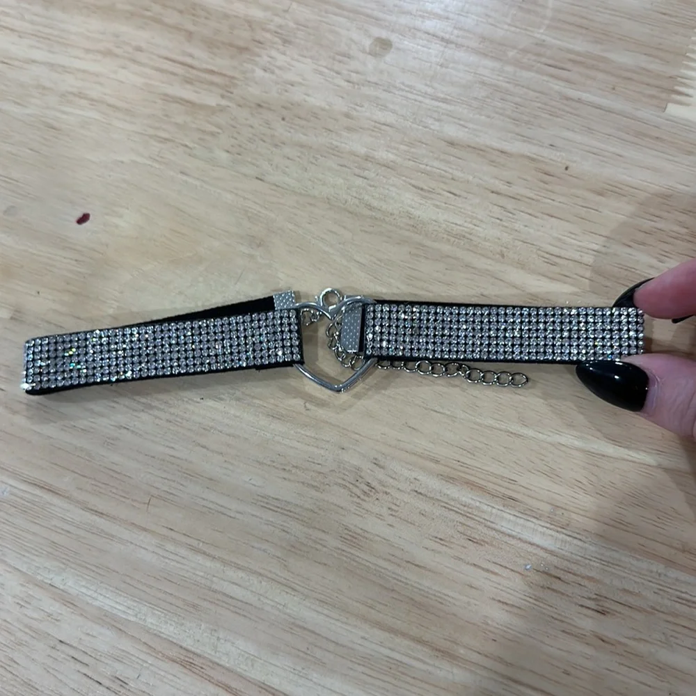 Crystal Studded Heart Chocker - Picture 2 of 4